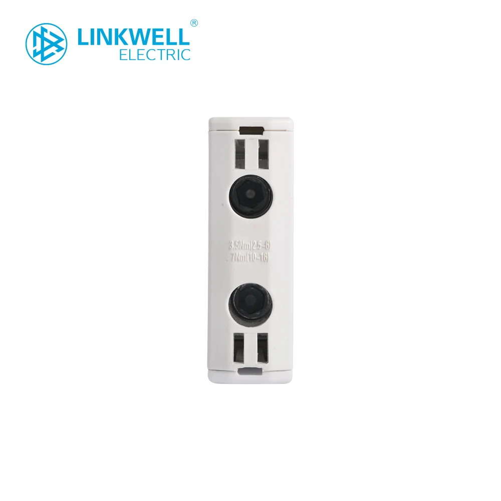 Customized Din Rail Mounting Connector Terminal 35mm2 1 Pole 2 Holes Al Cu Terminal Block for Cabinet