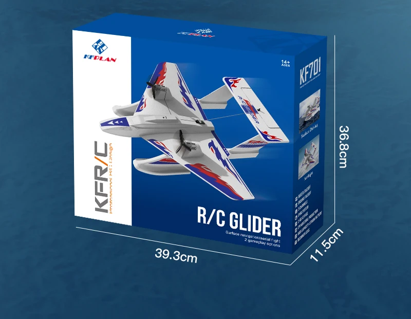 HOSHI KFPLAN KF701 2.4G Remote Control RC Airplane Amphibious Radio Control Glider Fixed Wing EPP Material Outdoor Toys for Kids