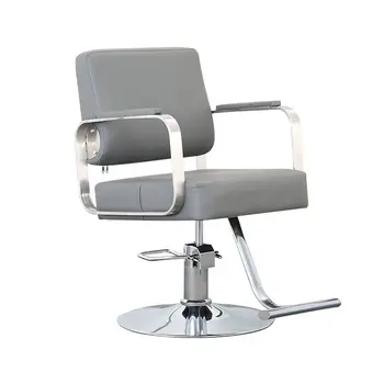 vintage portable white brown recline hydraulic barber beauty reclining styling salon chair for hair stylist with footrest