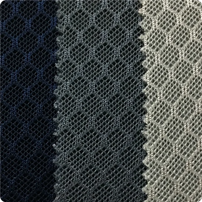 100% Polyester Honeycomb 3D Air Black Mesh Fabric Knitted Warp for Mattress Car Sofa Bag Other Uses