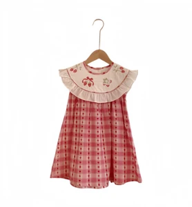Performance Wear Girls Shirts & Western Dresses Strawberry Baby Clothes for Kids Age Group Children Baby Pajamas Frock