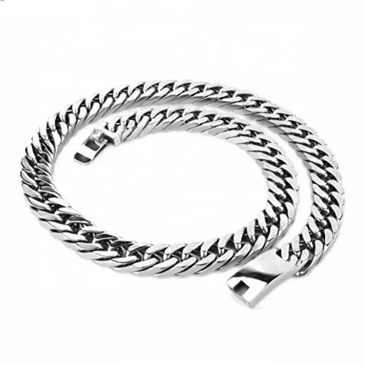 Men Silver Color Stain 20-32 Inches 