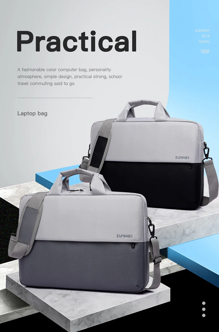 Business Computer Bag 15.6 Inch Laptop Case Portable Laptop Black Tote