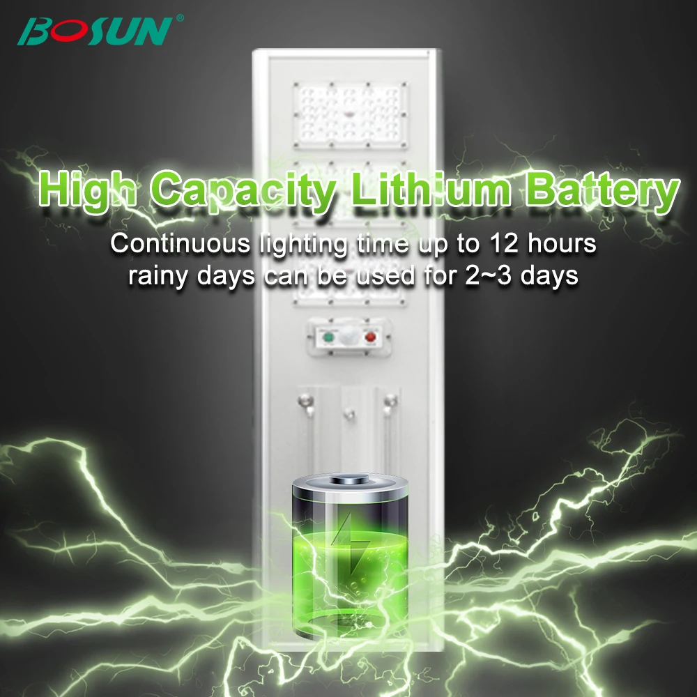 BOSUN высокое качество Солнечный свет водонепроницаемый 100 Вт 120 150 180 наружный сад светодиодный солнечный уличный