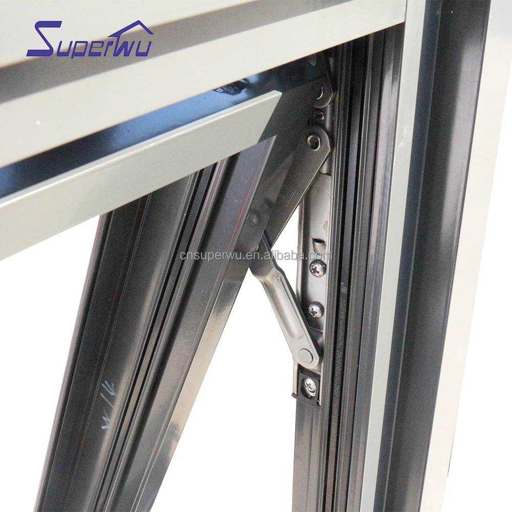 Australia 1.8mm Thick Aluminum Profile Aluminum Glass Vertical Awning Window