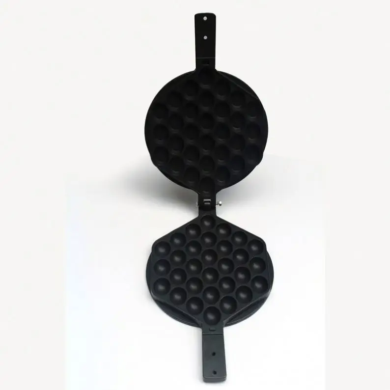 Commercial QQ Egg Bubble Cake Baking Pan Mold Eggettes Hongkong Waffle Maker Mould DIY Muffins Plate Waffle Machine