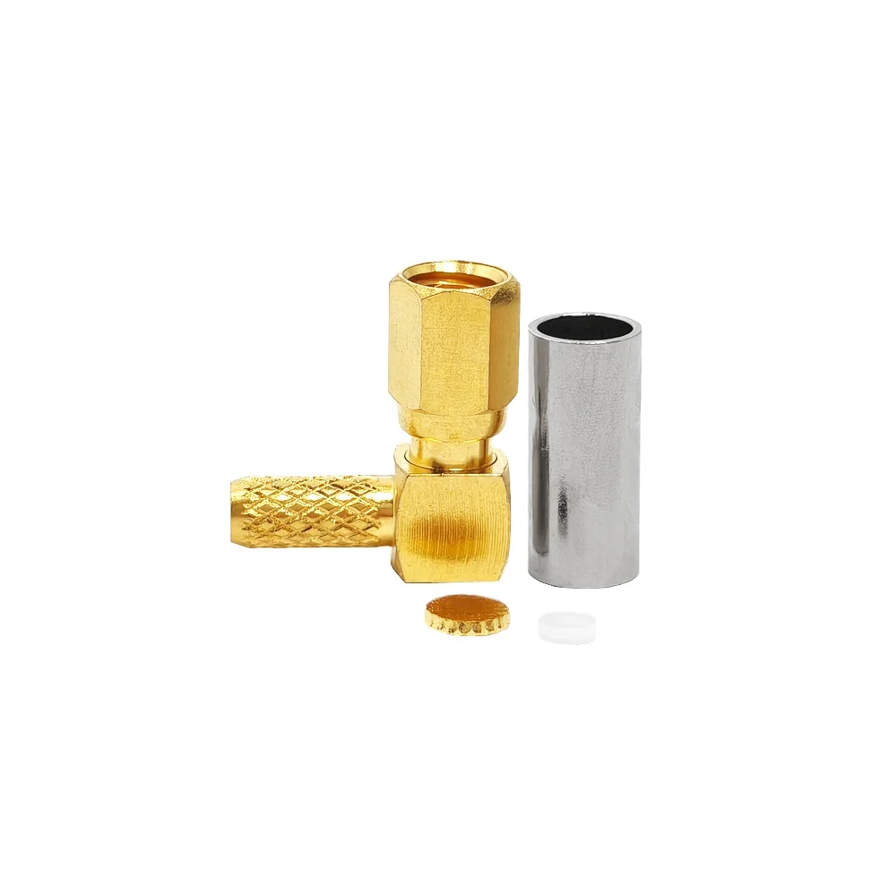 RF Coax Coaxial Right Angle Connectors SSMC Female 90 Degree for RG316 RG174 LMR100 Cable in Stock