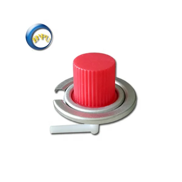 Portable Gas Stove Valve And Butane Gas Cartridge Valve And Red Caps