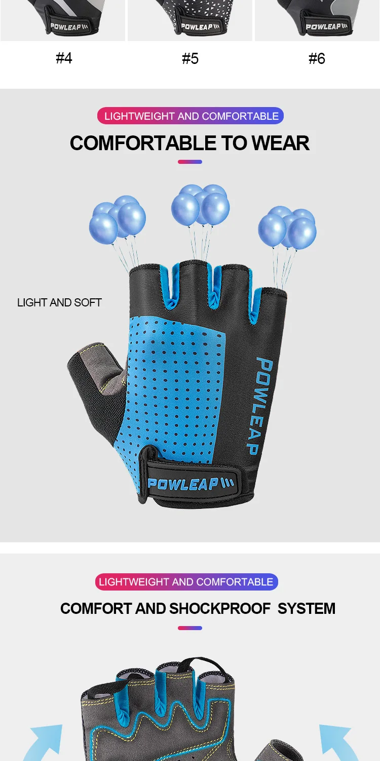 Oem Odm Antislip Mountain Bike Riding Gloves Road Cycling Fingerless