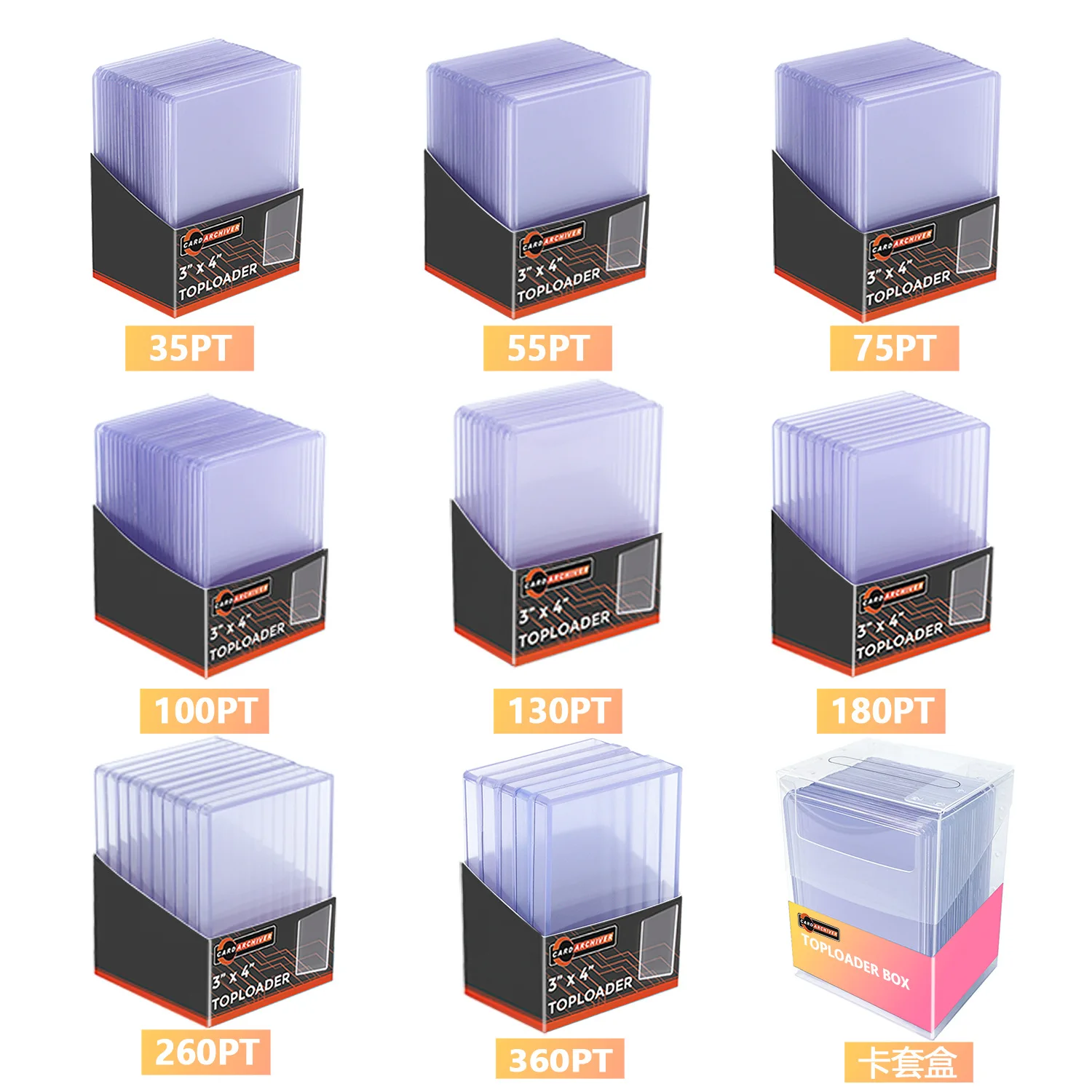 3x4" Topload Card Holder For Standard Trading Cards For Baseball Card Sleeves Wholesale Up To