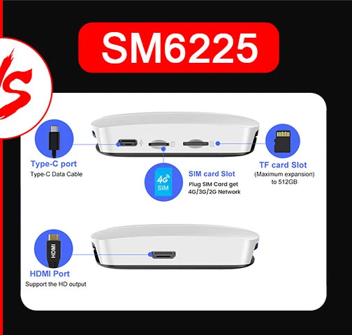 Xlintek Tbox UHD 6625 CarPlay AI Box with Android 13, 8+128GB