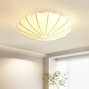 Modern Imitation Silk LED Ceiling Lamp Creative Adjustable Height Aluminum Fabric Lamp Living Room Bedroom Warm Italian Study