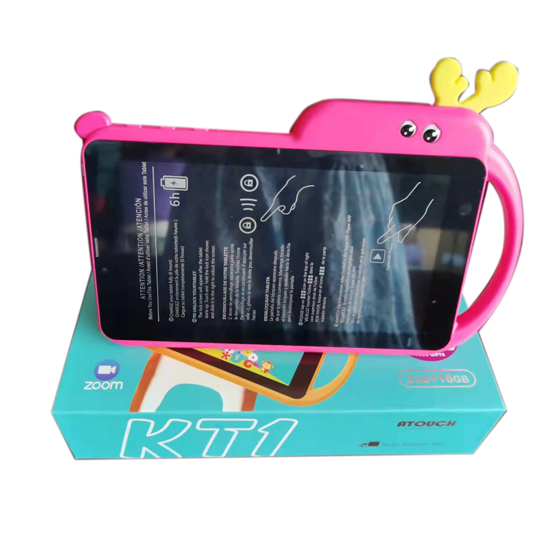 Atouch KT1 Kids Learning Tablet Android 7 Inch Kids Tablet Education Tablet Pc for Children