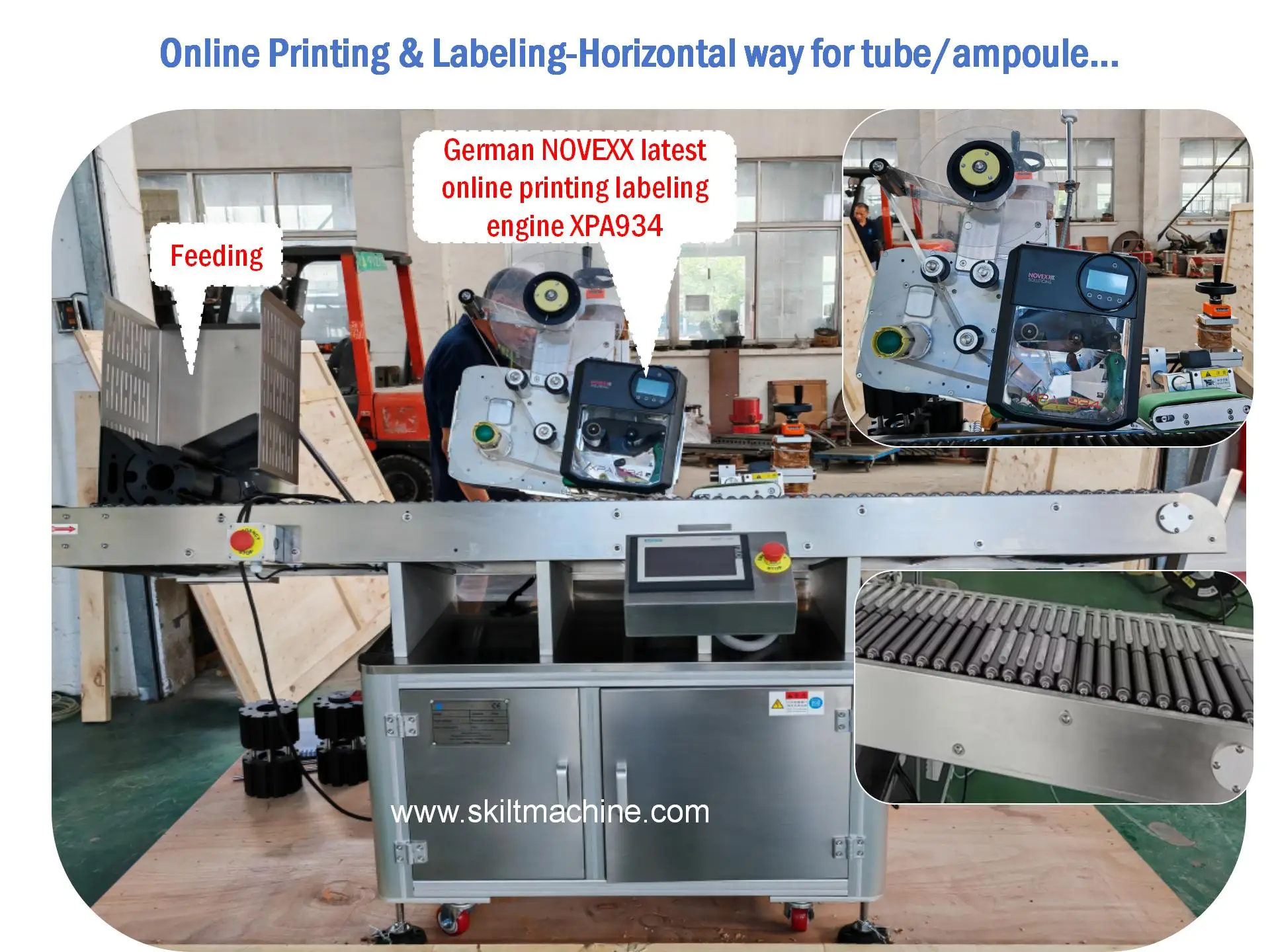 23 Years Experience SKILT Automatic Carton Box Surface Online Printing Labeling Machine Electric Wood and Paper Packaging