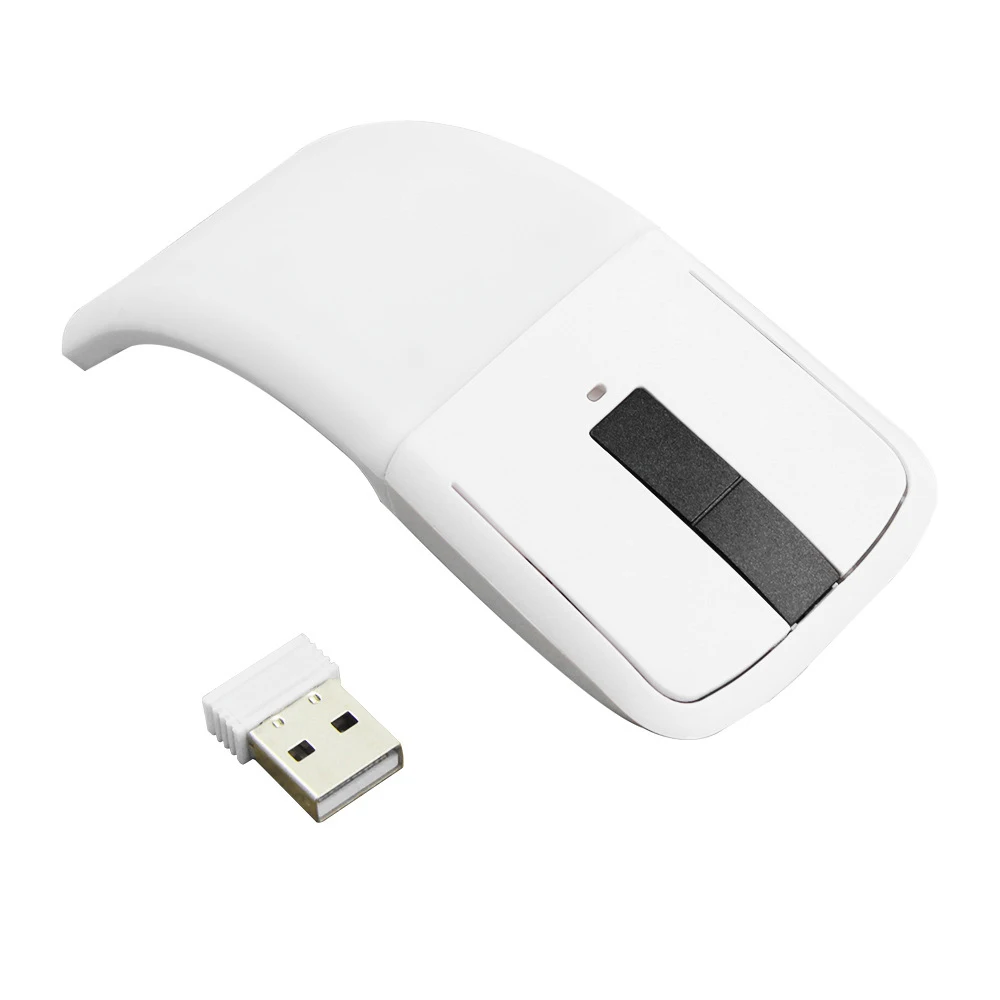Slim 2.4GHz Optical Wireless Mouse USB Receiver For Laptop PC Black White 