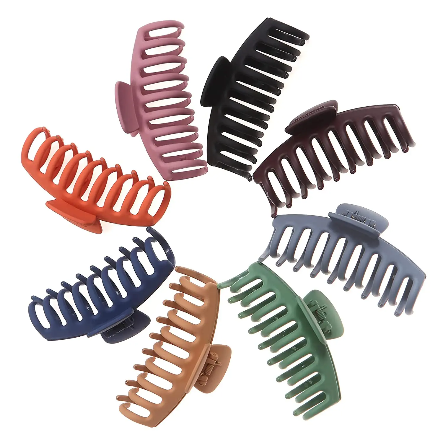 Mio Large Hair Clips For Thick Hair 8 Colors Available Strong Hold Frosted  Plastic Matte Banana Clamp Clips - Buy Barrettes For Long Hair Strong Hold  Jaw Clip,Big Hair Claw For Heavy