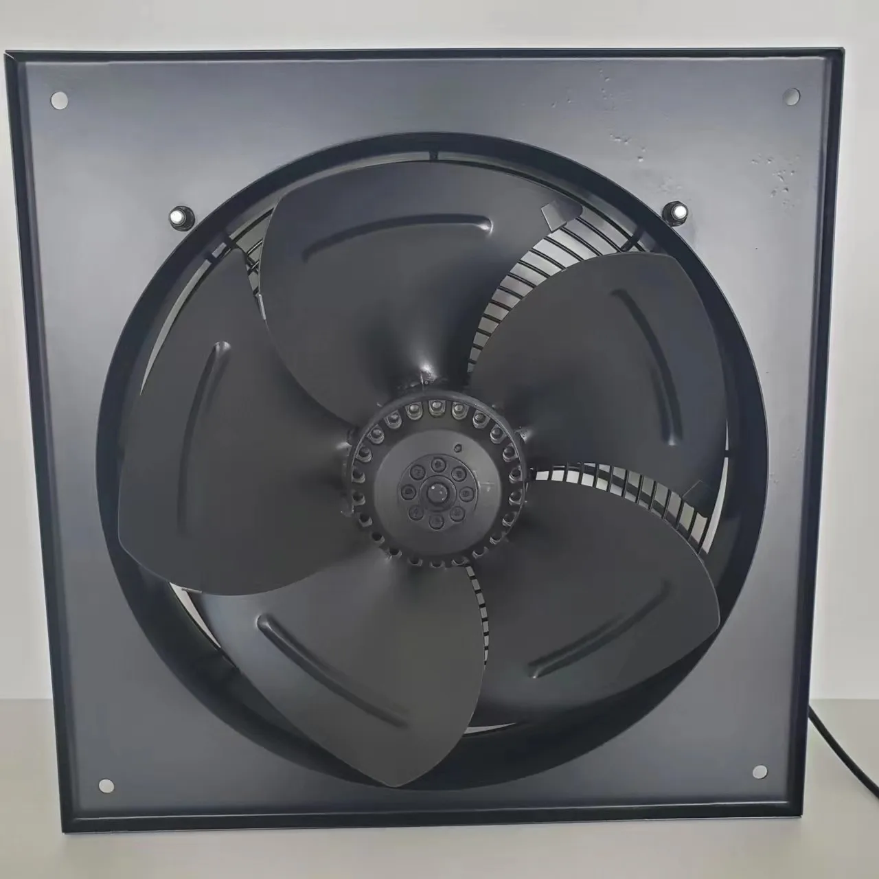 High Efficiency IP44 350mm Axial Flow Fan with External Rotor Blower Motor and Panel for Manufacturing Plants and Hotels