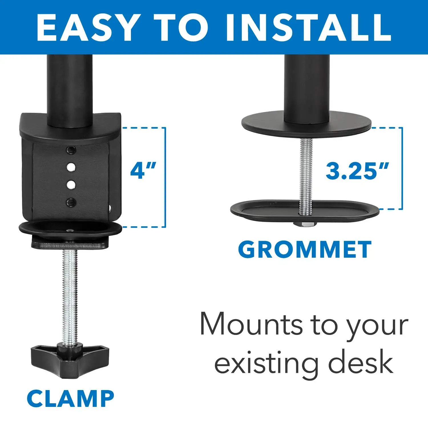 MG Dual Computer Monitor Stand 27 32  Vesa Screen 2  Arms Desk Mount PC Risers White  Double Computer  Vertical  Clamp Laptop