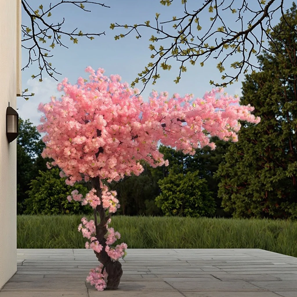 SPRING PLANTING Artificial Cherry Blossom Tree Outdoor Wedding Hotel Decoration Customized pink Artificial Cherry Tree