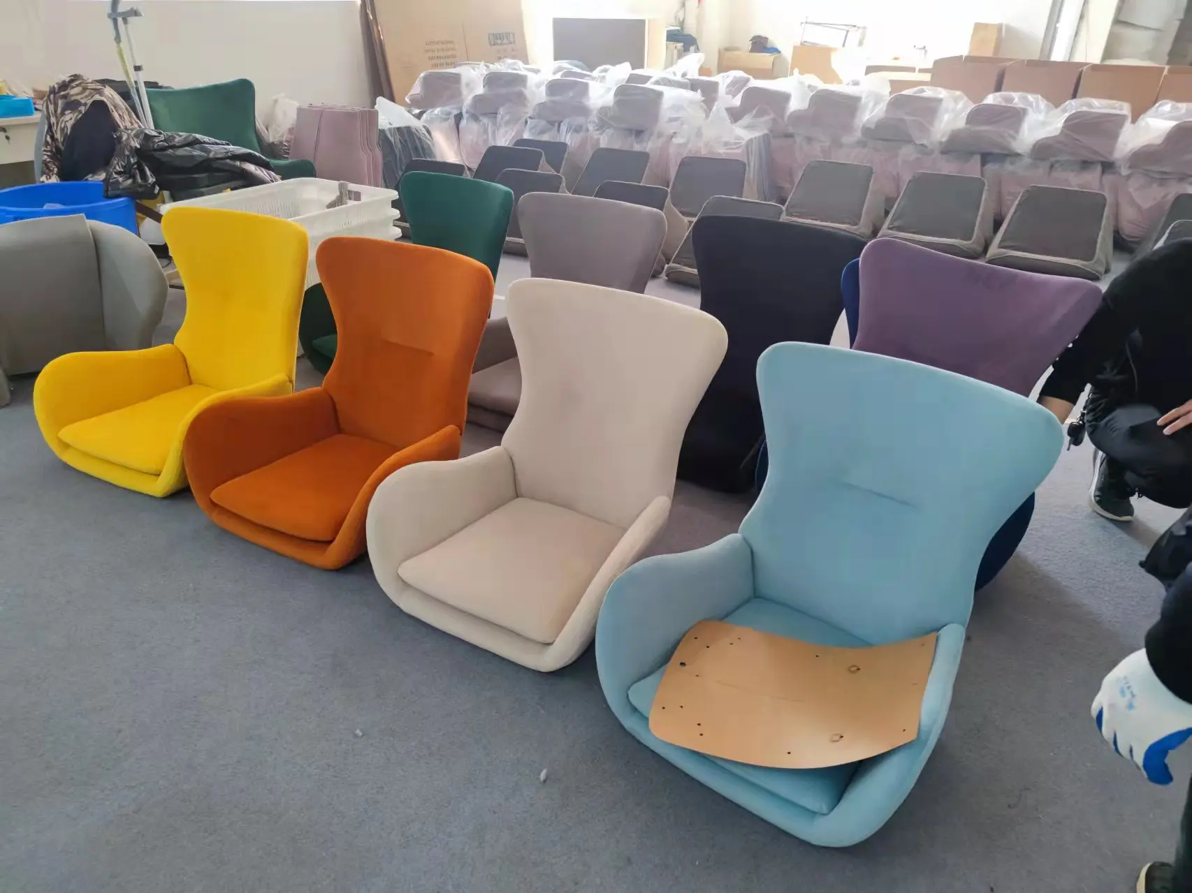 Two Seater Kd Fabric Chesterfield Patchwork Kd Small Sofa Living Room