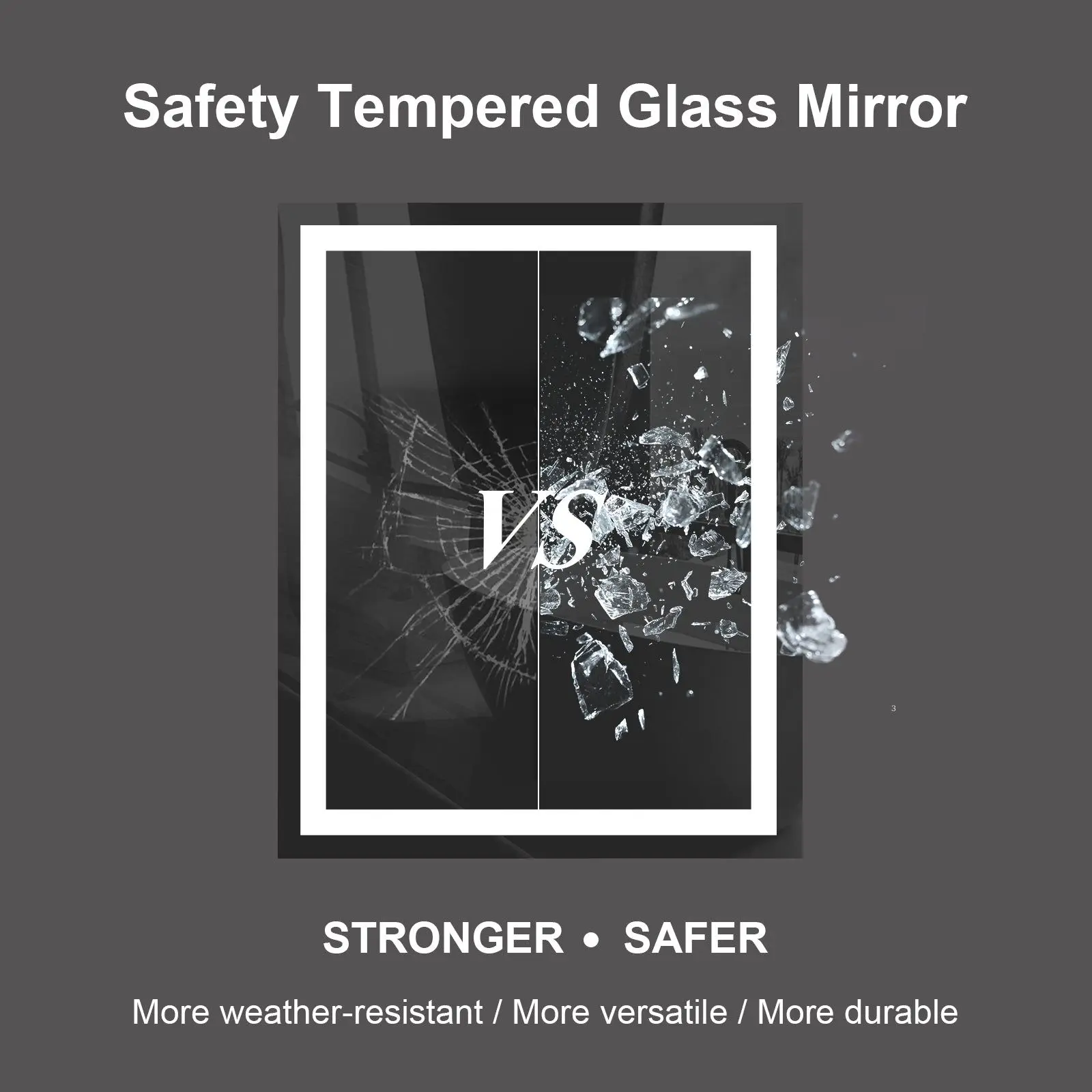 Modern Rectangle Wall Mirror Bath Lights Waterproof Backlight Antifog Led Mirror Vanity Spiegel