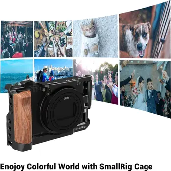 Smallrig Vlog Camera Cage for Sony Rx100 VI and Rx100 VII Camera with Wooden Handle Grip -CCS2434 detail image