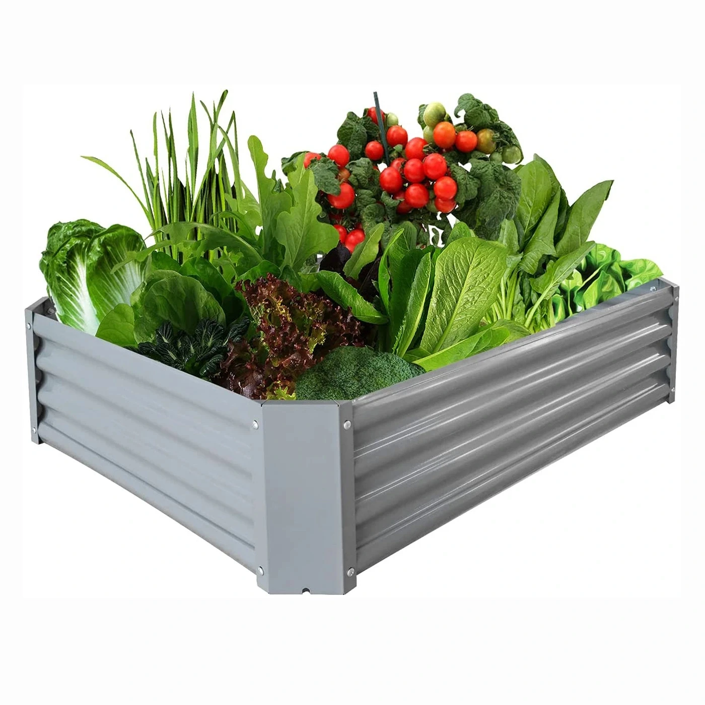Galvanized Raised Garden Bed Kit Metal Raised Bed Garden 4'x8'x1' For