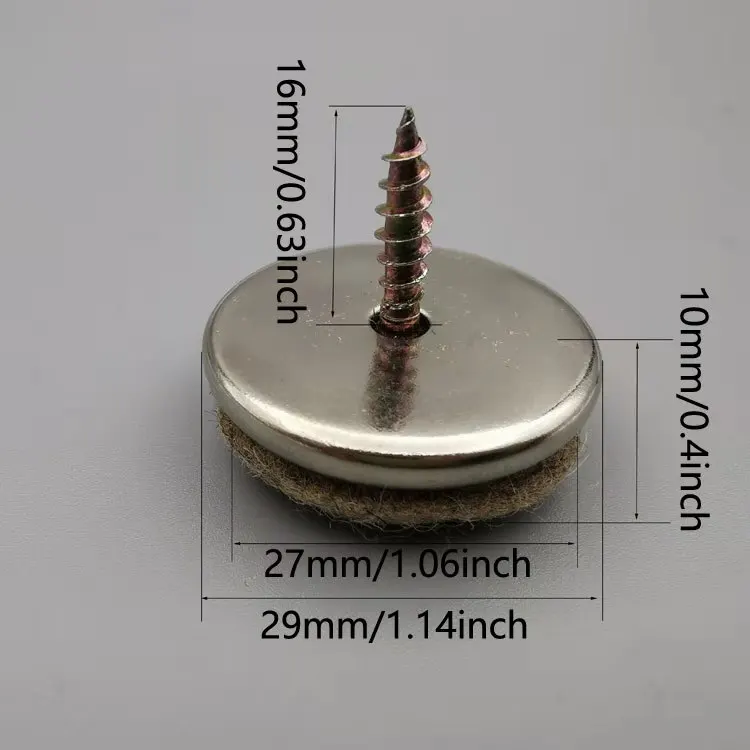 Screwin Thick Felt Furniture Sliders Protect Your Home Flooring And