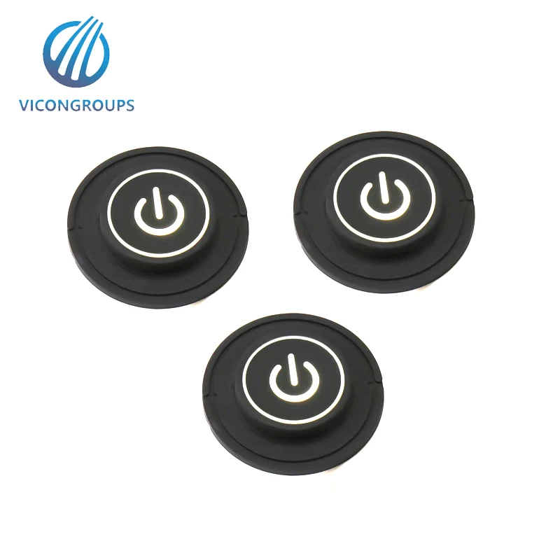 Transparent Round Silicone Rubber Push Button For Toy Application