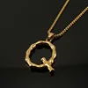 Gold single pendant-Q