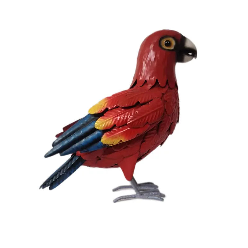 Sandblasting Welding Red Bird Shape MetalCrafts