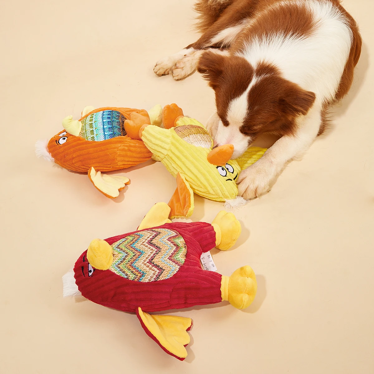 Oem Plush Molar Cute Plush Dog Toy Rabbit Bear Squeaky Sound Pet Toy