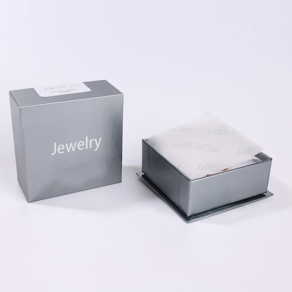 Individuelle feste Schmuckschachtel mit Karton-Deckel und -Boden, Logo-Anpassung für Ring Ohrringe, Spezialpapier-Verpackungsschachtel mit Schaumeinlage
