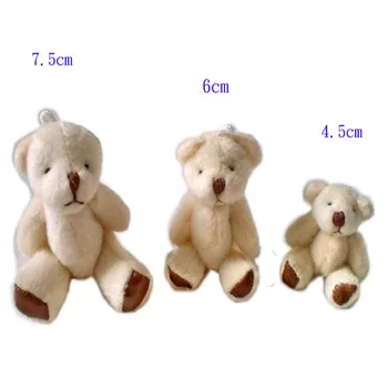 Wholesale 7.5cm Jointed Bears Small Stuffed Bare Bears Knuckle Doll Plush Fur Pudsey Bear Toys For Holiday Gifts