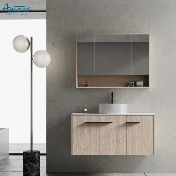 Modern hotel wall-mounted bathroom vanity cabinet dresser new design cabinet furniture supplier