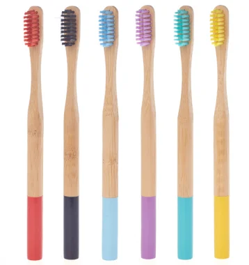 Escova de dentes de bambu para adultos, ecológica, natural, biodegradável, de alta qualidade, de fábrica