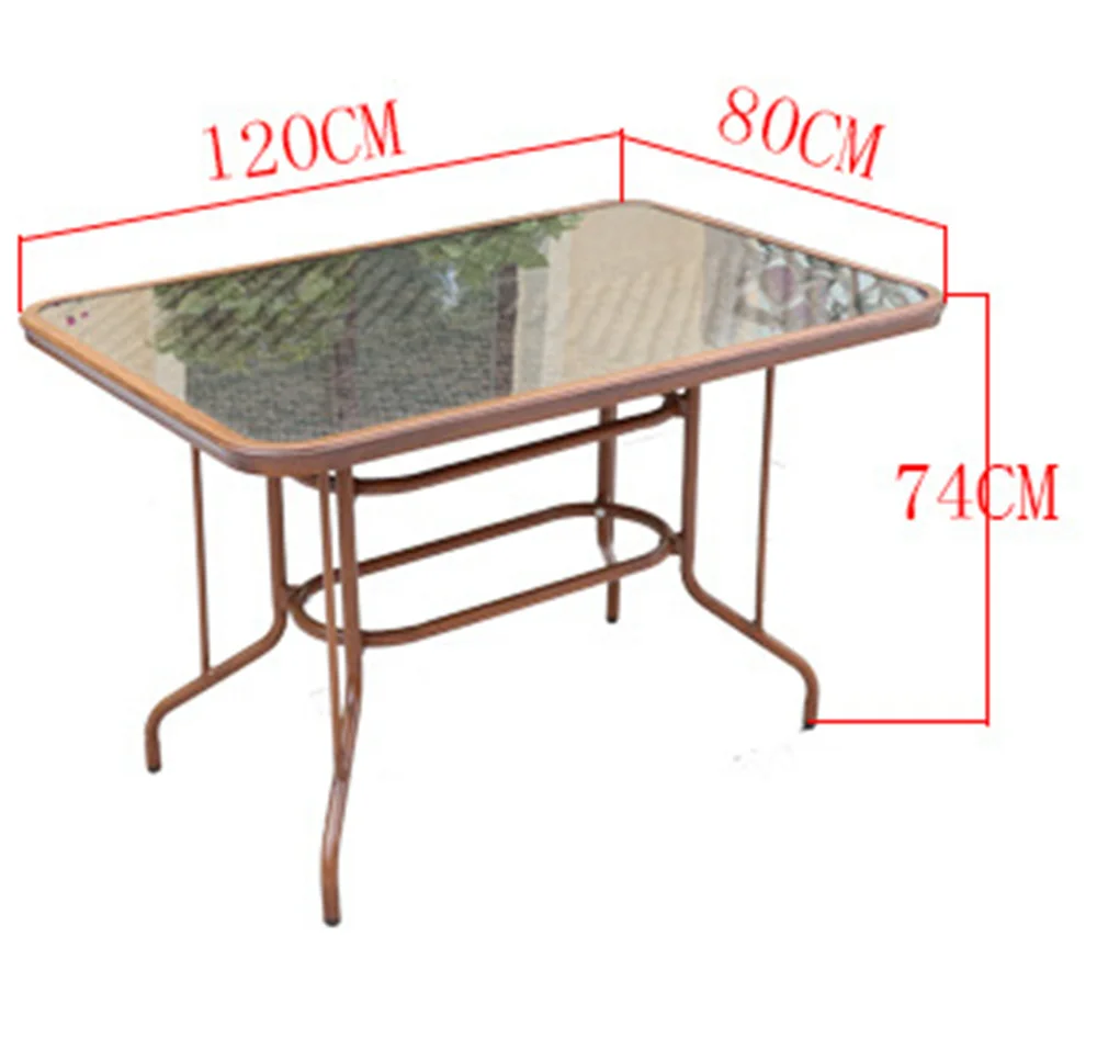 Rectangle  aluminum rattan coffee table  PE rattan  outdoor furniture  patio table wicker