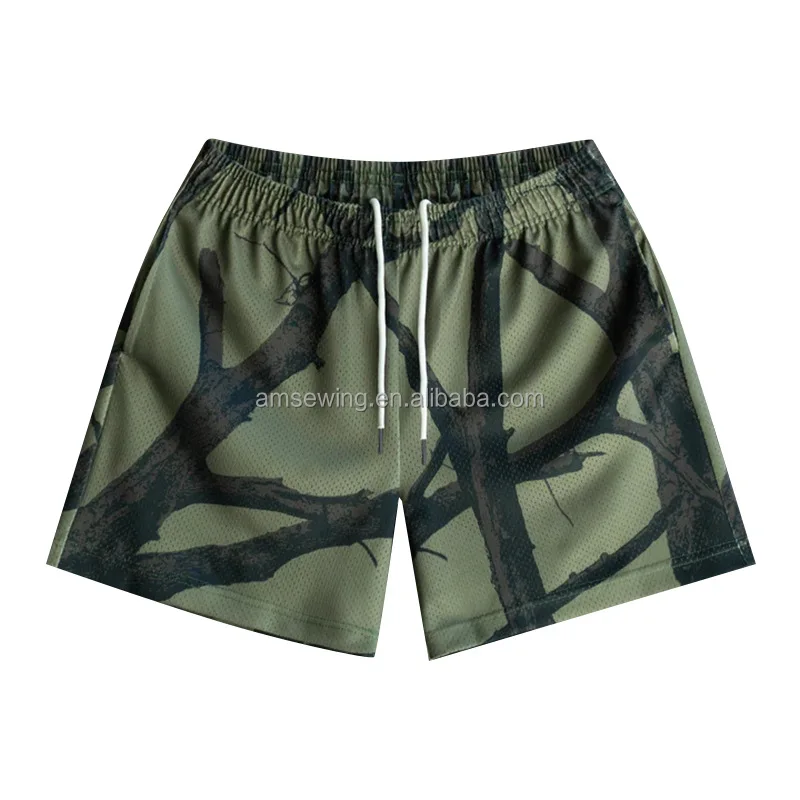 Eco été personnalisé Sublimation respirant maille RPET décontracté gymnase Boardshorts pantalons de survêtement vêtements d'entraînement basket-ball hommes 605_voghion.com