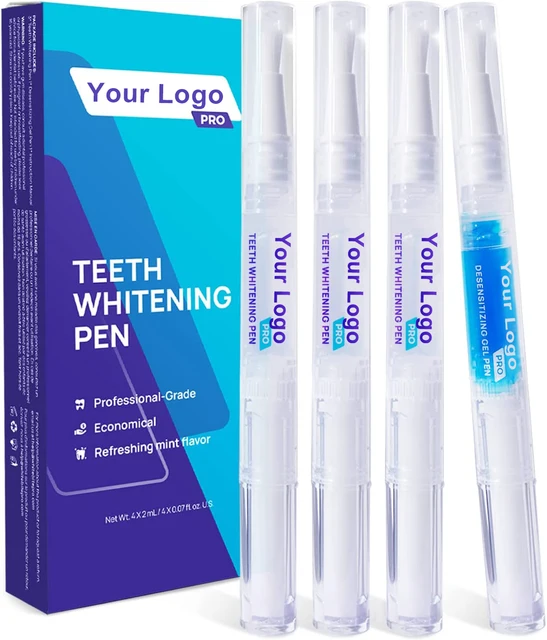 Wholesale Price Dental White Private Label 1ml 2ml 4ml 16 35 Carbamide Peroxide Non Peroxide Kit Gel Teeth Whitening Pen
