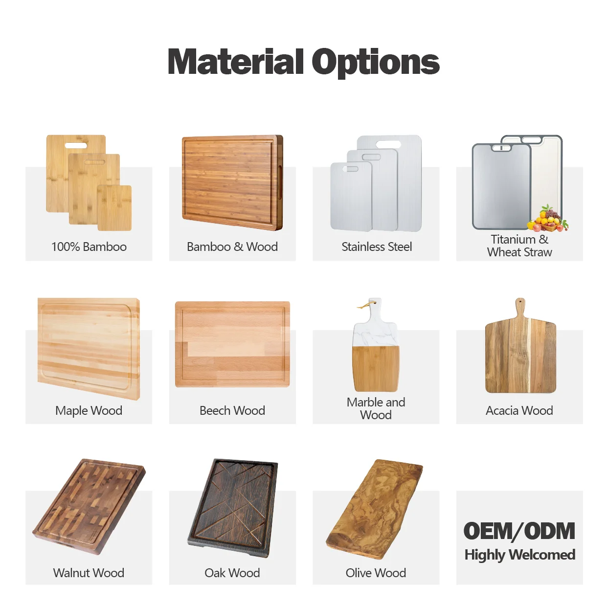 GHP Custom Checkered Design Bamboo Chopping Block Set of 3 Non-slip ...