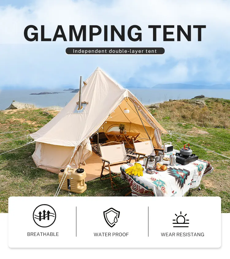 Homful Custom Glamping Tent Wall Yurt Family Tent Camping Outdoor ...