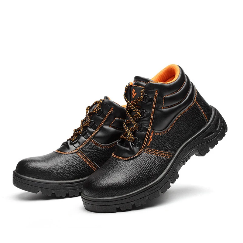 Safety Steel Toe Cap Work Boots Homme bâtiment Léger En Cuir Baskets Chaussures 
