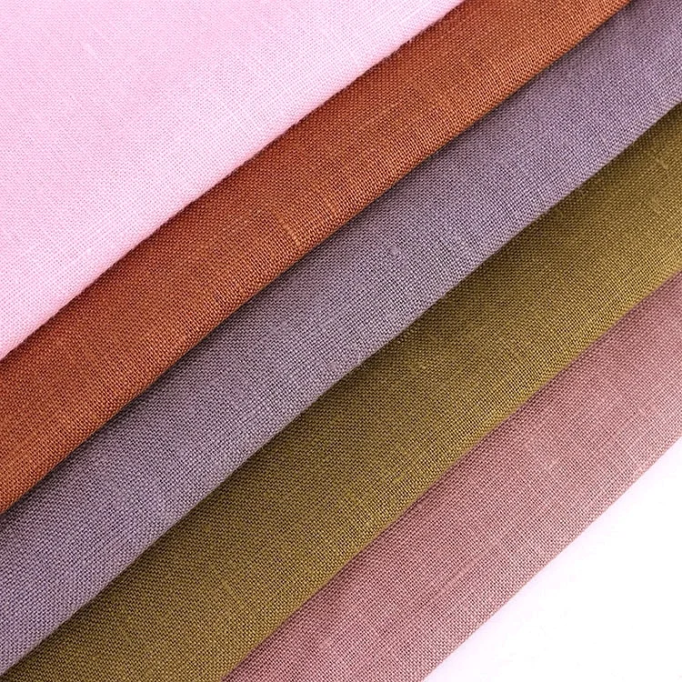 In Stock Wholesale Breathable Soft 14s 170 Gsm Organic Pure 100 Linen