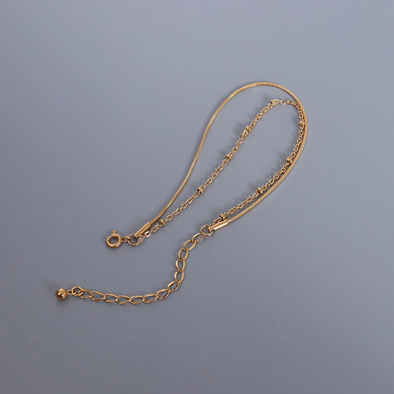 Set di braccialetti in acciaio inossidabile placcato oro 18 carati all'ingrosso