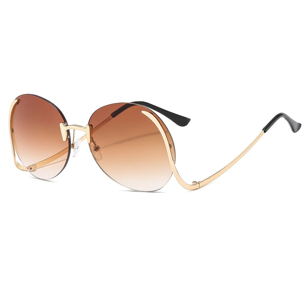 Women\'s Amber Gradient Oval Sunglasses - Unbranded Unbranded Anti-Reflective Oval Sunglasses for Women for sale  main image 4
