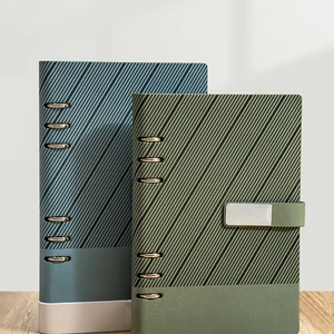 Custom Luxury A5 PU Loose-leaf Journal Notebook for Graduation Promotion or Business Use