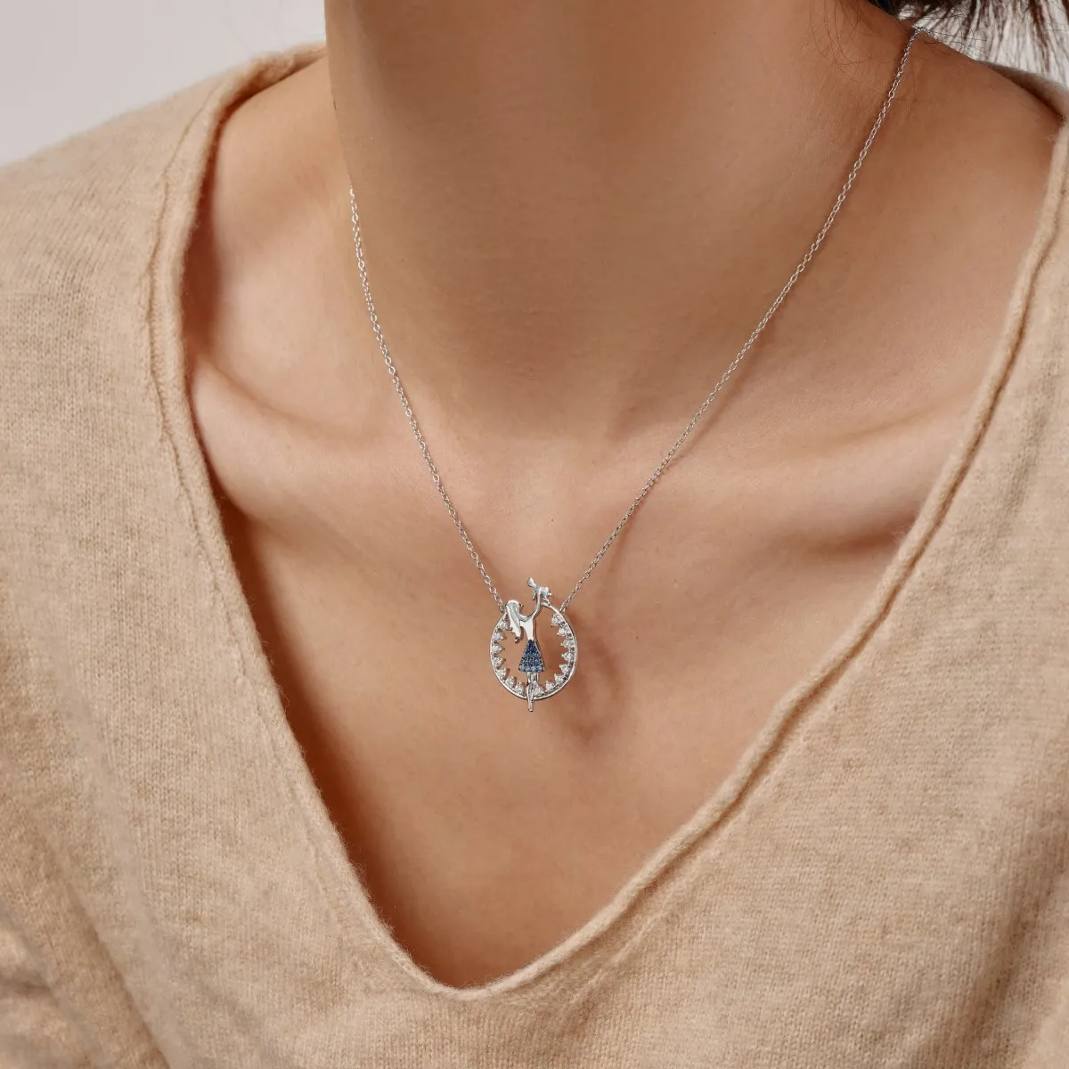 KAKODIY Mother's Day Gift 925 Sterling Silver Zircon Jewelry Mom Baby Charm Pendant for Women 18K Gold Plated Jewelry Manufacturing detail 2