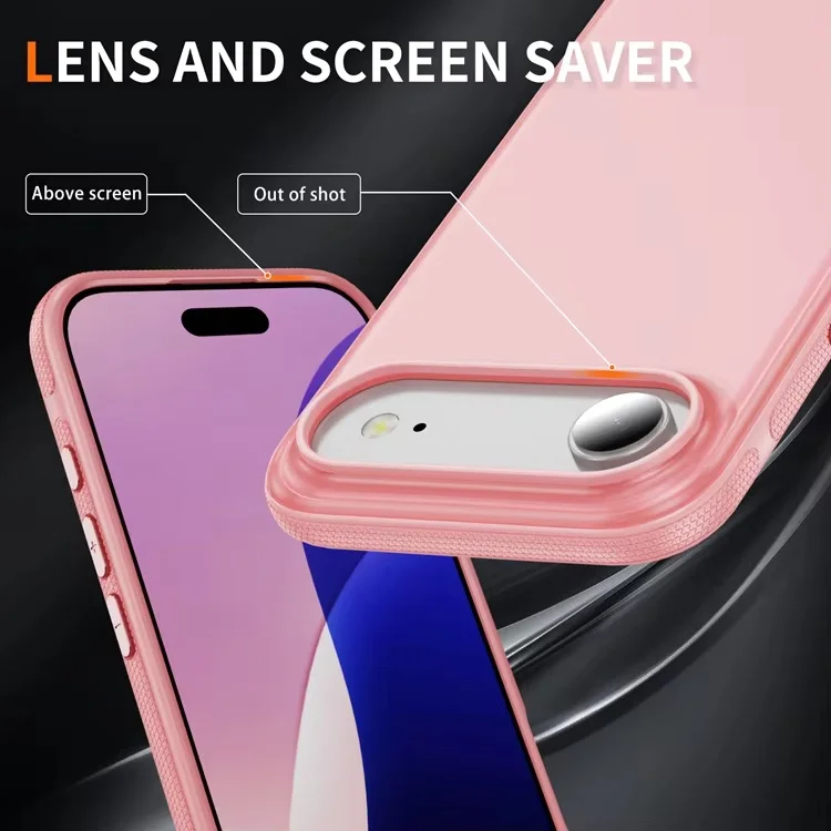 product luxury matte shockproof mobile phone case for iphone 17 pro max protective back cover with skin felling for iphone 17 air-8