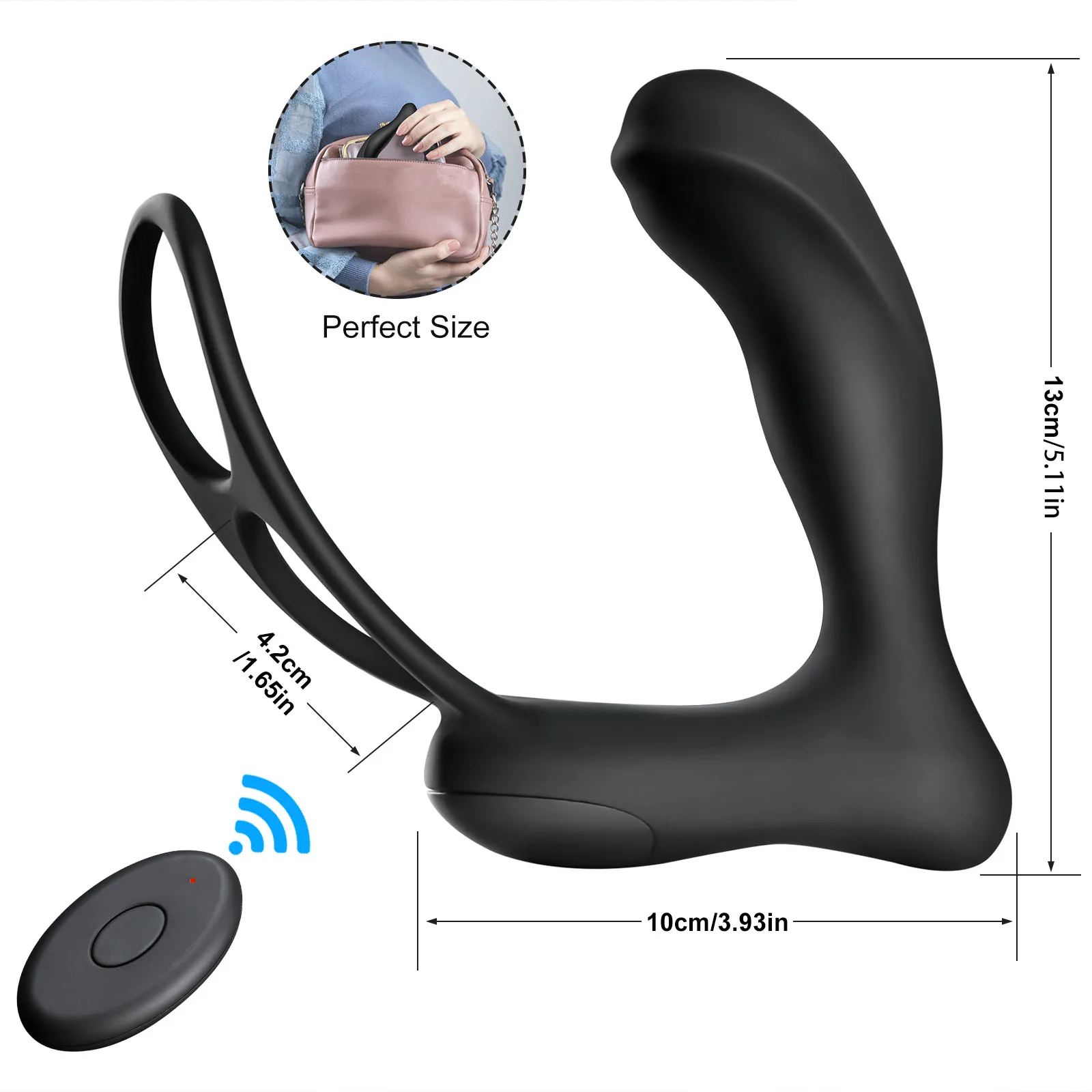 penisring fotos 12 Vibrationsmodi Männlicher Prostata-Massager mit Penisring für  Männer/Frauen & Paare Kabellose Fernbedienung & Wasserdicht