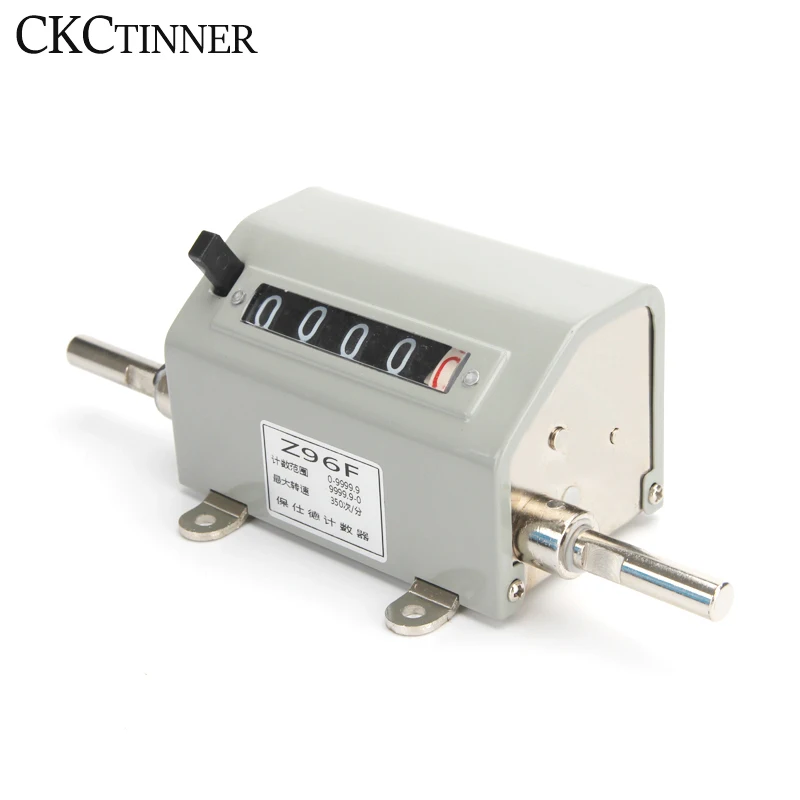 Z96-F Meter Counter Mechanical Length Distance Double Rolling Wheel 0-9999.9 Mechanically Driven Recorder/Measuring Length